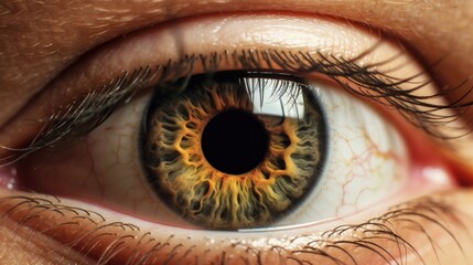 Extreme closeup of a human eye.