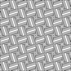Stylish texture with figures from lines. Line art. Black and white pattern. Abstract background for web page, textures, card, poster, fabric, textile.