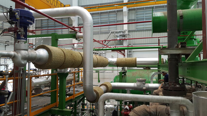 Steam piping insulation for steam turbine biomass power plant.