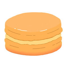 Orange flavored macaron