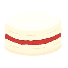 Strawberry shortcake flavored macaron