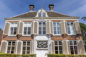 Fototapeta na wymiar Front facade of a historic house in Loenen, Netherlands