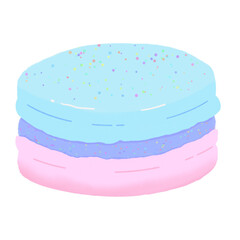 Cotton candy flavored macaron