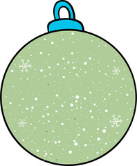 Single green Christmas ball ornament