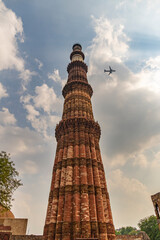 Fototapeta na wymiar India Dehli april 01.2023 Qutb Minar or Qutub Minar or Qutab