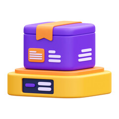 Package Weight Scale 3d render illustration icon