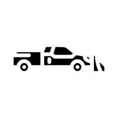 snowplow truck winter season glyph icon vector. snowplow truck winter season sign. isolated symbol illustration