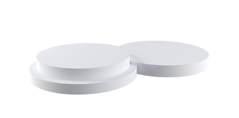 Minimalist round podium and scene with 3d rendering abstract background composition, illustration mock up of geometry platform shape for product display. isolated transparent png