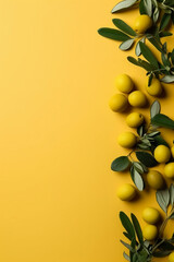 A photo of an minimalist olives background. AI generative