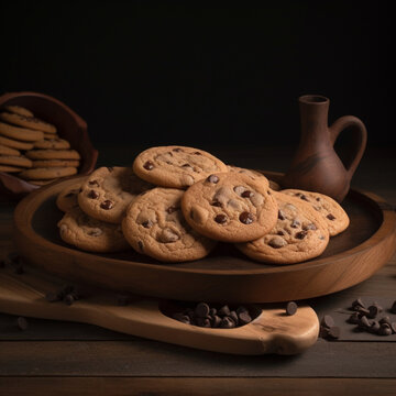 Cookies In Wooden Tray