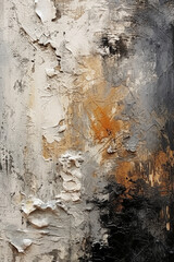 An abstract texture oil painting dark silver and white. AI generative
