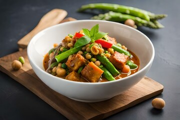 stew with vegetables and rice