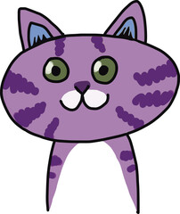 cat smiling happy face