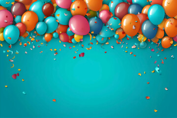 Happy Birthday celebration background. AI generative