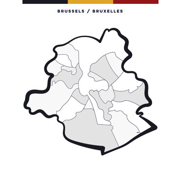 Bruxelles - Quartiers / Communes
