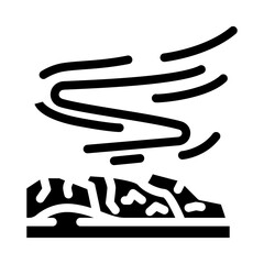 northern lights winter season glyph icon vector. northern lights winter season sign. isolated symbol illustration