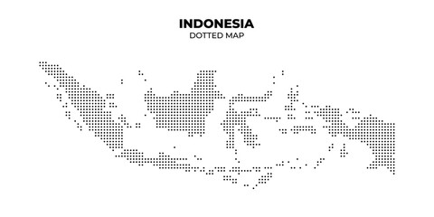 black halftone dotted indonesia map illustration vector © hafid