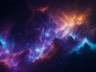 Vibrant Cosmic Clouds: Exploring the Colorful Splendor of Space's Nebula Clouds