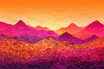 Gold magenta platinum gradient landscape