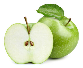 Green apple isolated on white background