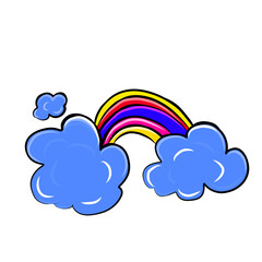 rainbow and clouds