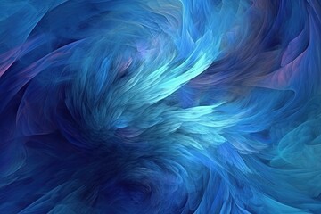 Light and Motion Swirl in a Detailed Blue Digital Texture: A Bright Fractal Design Illustration: Generative AI