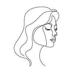 continuous line drawings set of faces and hairstyles fashion fashion simple fashion vector illustration for t-shirt design slogan print graphic style
