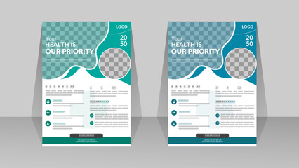 health care flyer design with modern design.