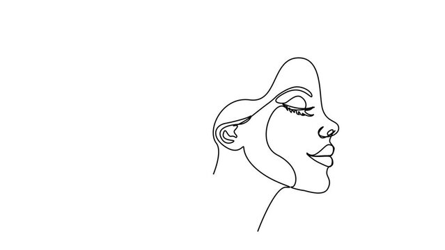 continuous line drawings set of faces and hairstyles fashion fashion simple fashion vector illustration for t-shirt design slogan print graphic style