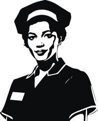 Nurse woman, vector illustration, SVG