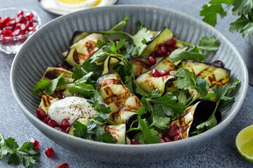 warm salad with grilled eggplant