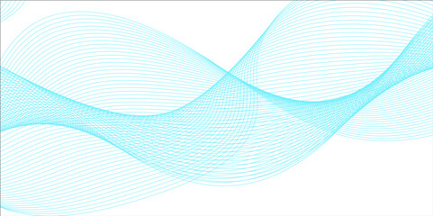 Abstract blue blend wave lines on transparent background. Modern blue flowing wave lines and glowing moving lines. Abstract frequency sound wave lines and technology curve lines background. 