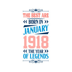 Best are born in January 1918. Born in January 1918 the legend Birthday