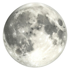 Full moon isolated png file digital art