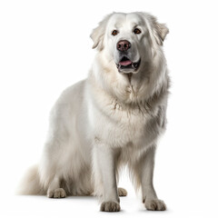 maremma sheepdog isolated on a white background, ai generative