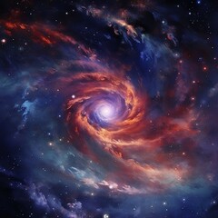 Galaxy with Center Background Image, Beautiful Galaxy, Space and Science Image, Generative AI, Astronomy