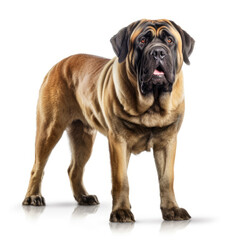 Obraz premium Mastiff dog isolated on a white background,ai generative