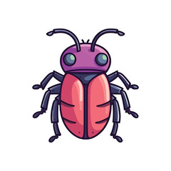 Captivating Beetle: Cute 2D Character Design