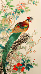 Chinese style art illustration,Chinese embroidery 