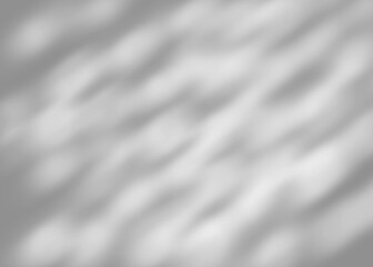 Abstract Bokeh Natural Shadow Overlay on White Texture Background, Element design Blurry Sunlight for overlay on Studio background,Product Presentation, Backdrop and Mockup Display