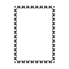 Frame border shape icon for decorative vintage doodle element for design in vector illustration