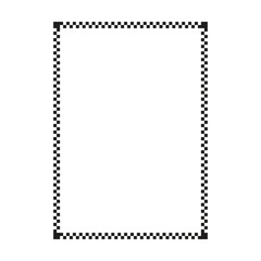 Frame border shape icon for decorative vintage doodle element for design in vector illustration