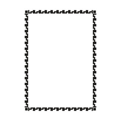 Frame border shape icon for decorative vintage doodle element for design in vector illustration