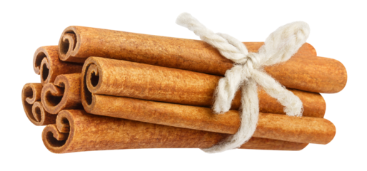 Delicious cinnamon sticks cut out