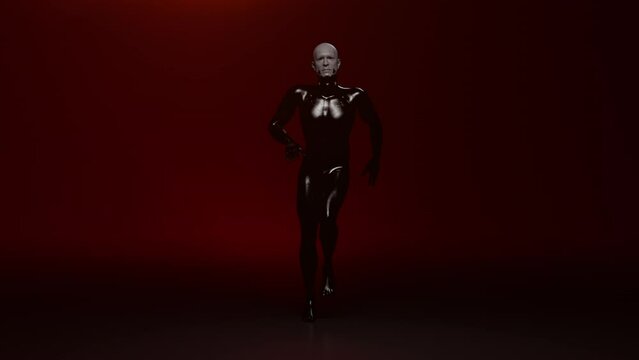 dancing bionic man in space