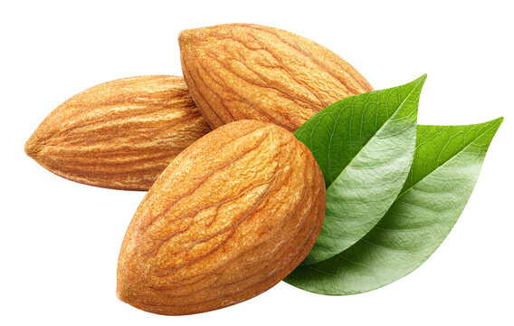 Delicious almonds cut out