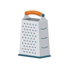 Box grater vector flat icon. Manual shredder flat illustration.