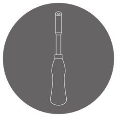 グレーバックのイラスト_ソケットドライバー