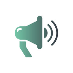 megaphone flat gradient icon