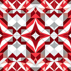 He creates a vibrant red geometric pattern with generative AI.